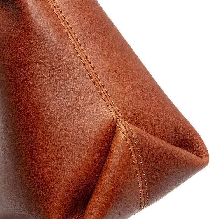 Details van het leer #kleur_cognac