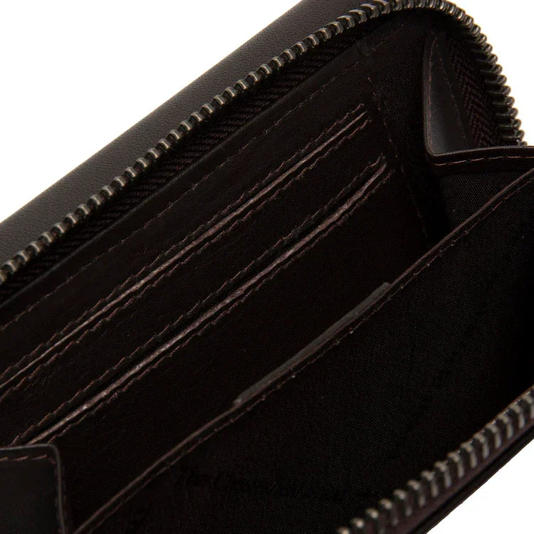 Binnenkant van The Chesterfield Doniva portemonnee donkerbruin #kleur_donkerbruin