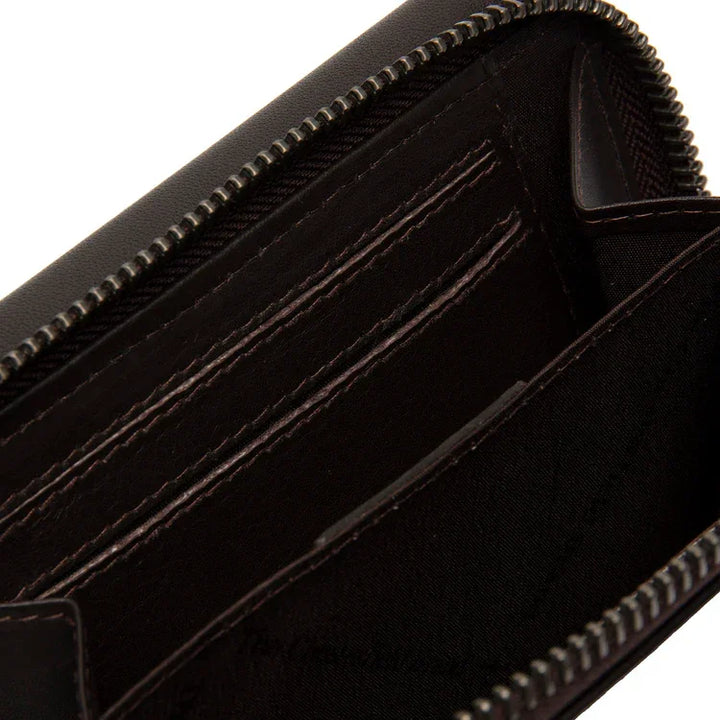 Binnenkant van The Chesterfield Doniva portemonnee donkerbruin #kleur_donkerbruin