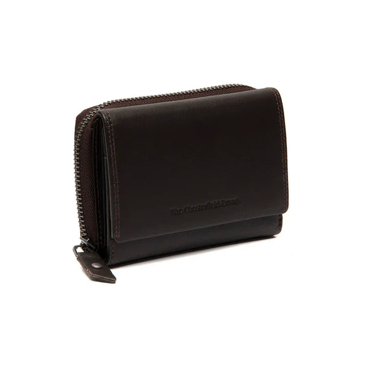 Voorkant van The Chesterfield Doniva portemonnee donkerbruin #kleur_donkerbruin