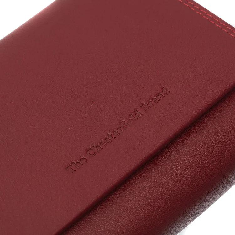 Details van het leer #kleur_rood