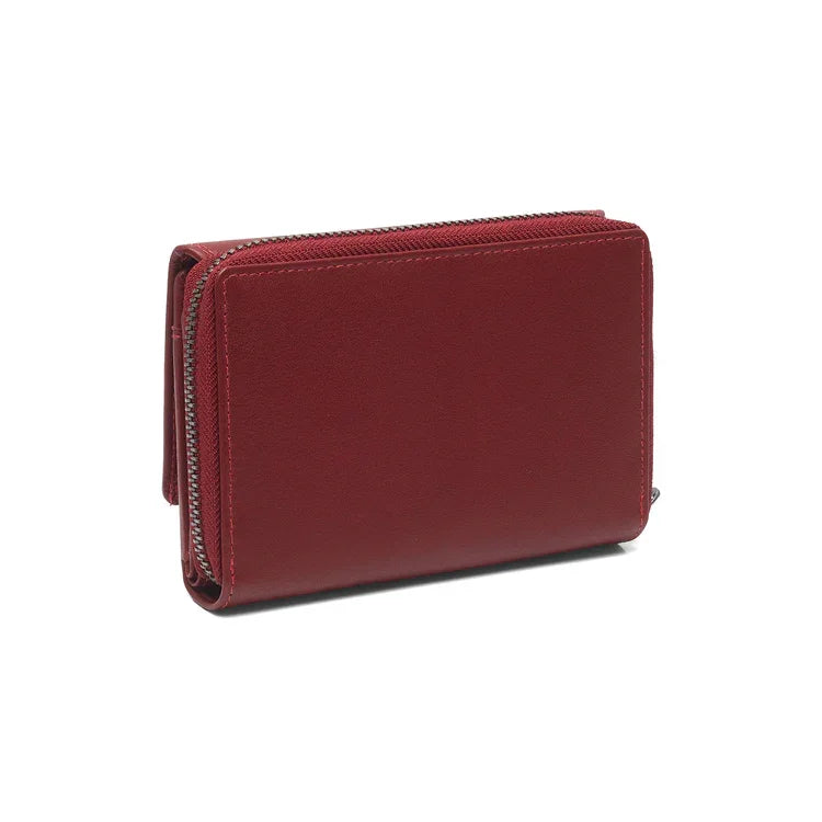 Achterkant van The Chesterfield Doniva portemonnee rood #kleur_rood