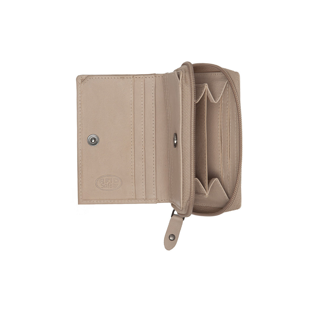 Binnenkant van The Chesterfield Floren dames portemonnee beige #kleur_beige