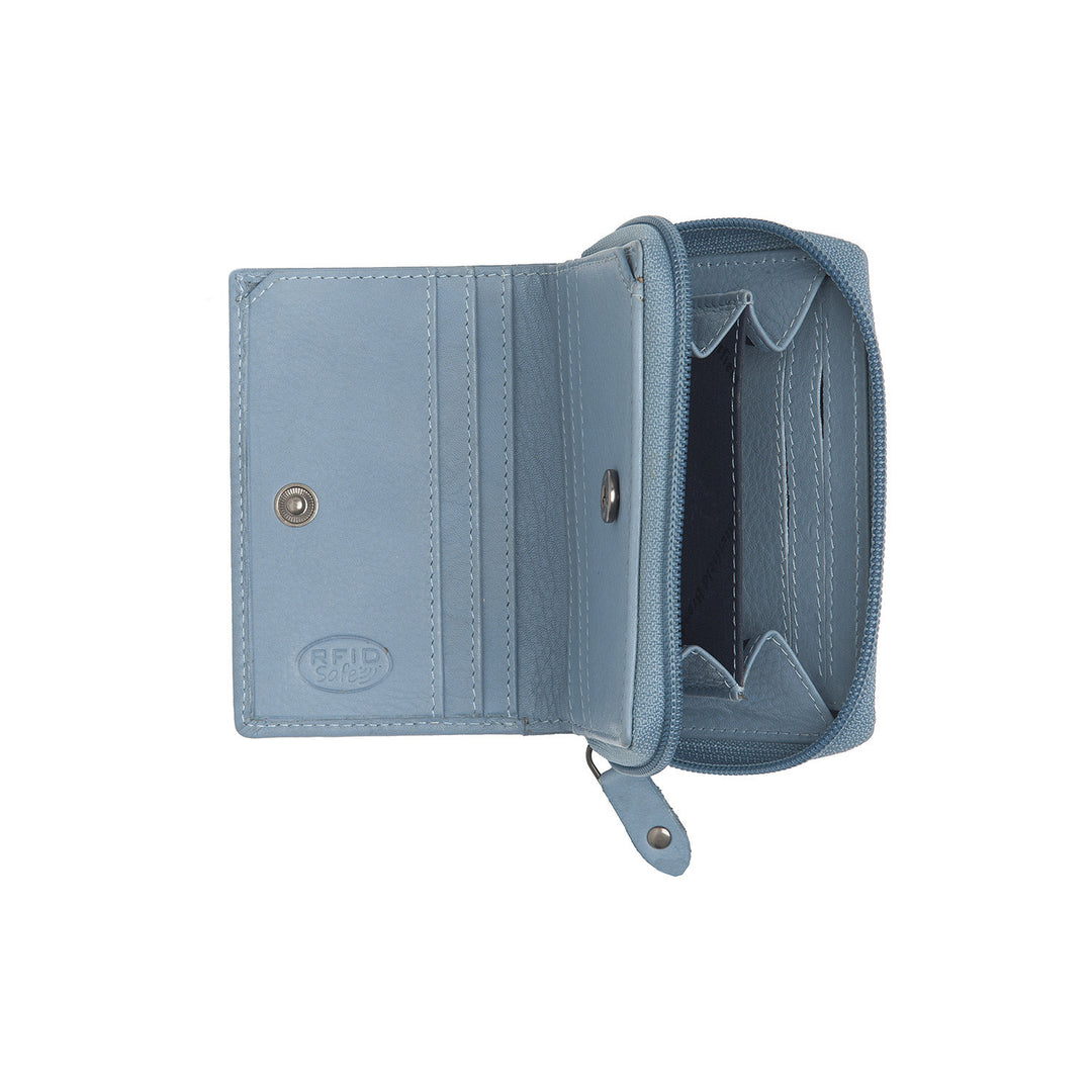 Binnenkant van The Chesterfield Floren dames portemonnee licht-blauw #kleur_licht-blauw