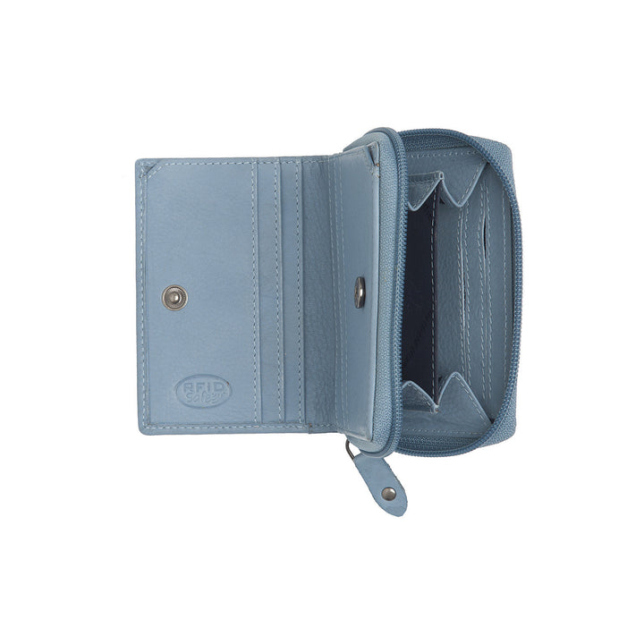 Binnenkant van The Chesterfield Floren dames portemonnee licht-blauw #kleur_licht-blauw