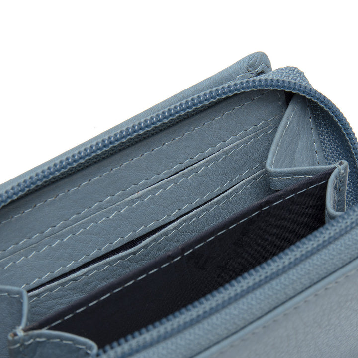 Binnenkant van The Chesterfield Floren dames portemonnee licht-blauw #kleur_licht-blauw