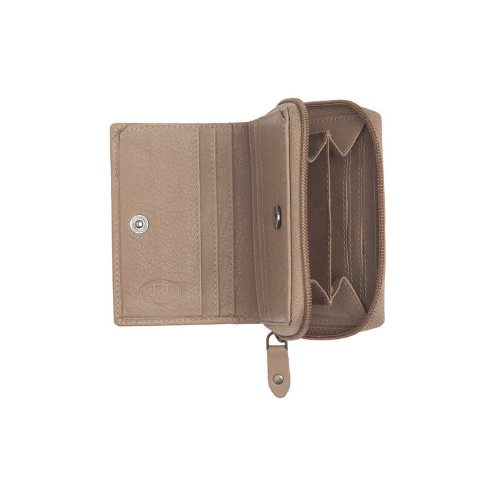 Binnenkant  van The Chesterfield Floren dames portemonnee taupe #kleur_taupe