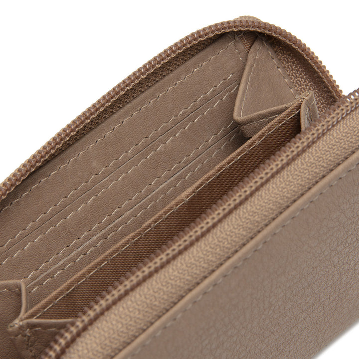 Binnenkant  van The Chesterfield Floren dames portemonnee taupe #kleur_taupe