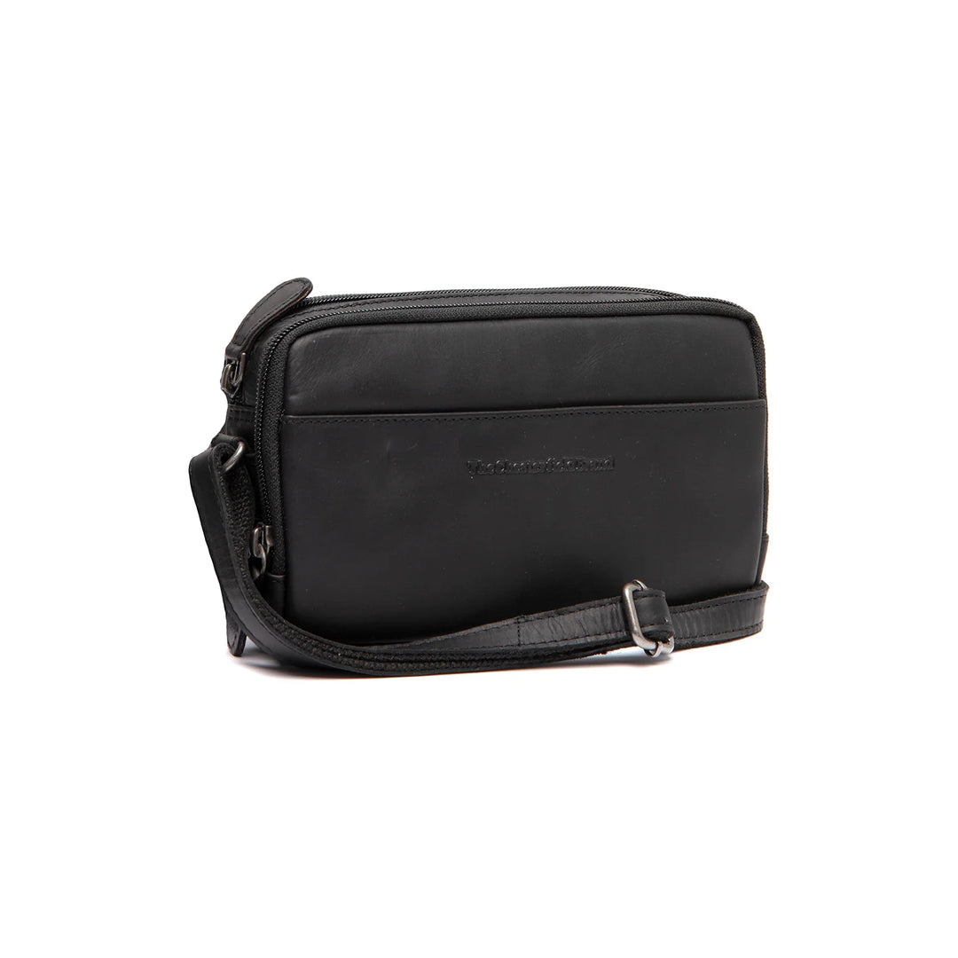 Voorkant van the Chesterfield leren schoudertas zwart #kleur_zwart