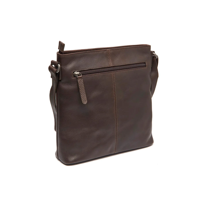 Achterkant van The Chesterfield Lunton crossbodytas in donkerbruin #kleur_donkerbruin
