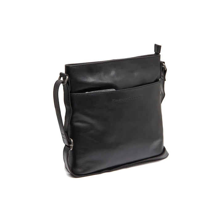Voorkant van The Chesterfield Lunton crossover tas in het zwart #kleur_zwart