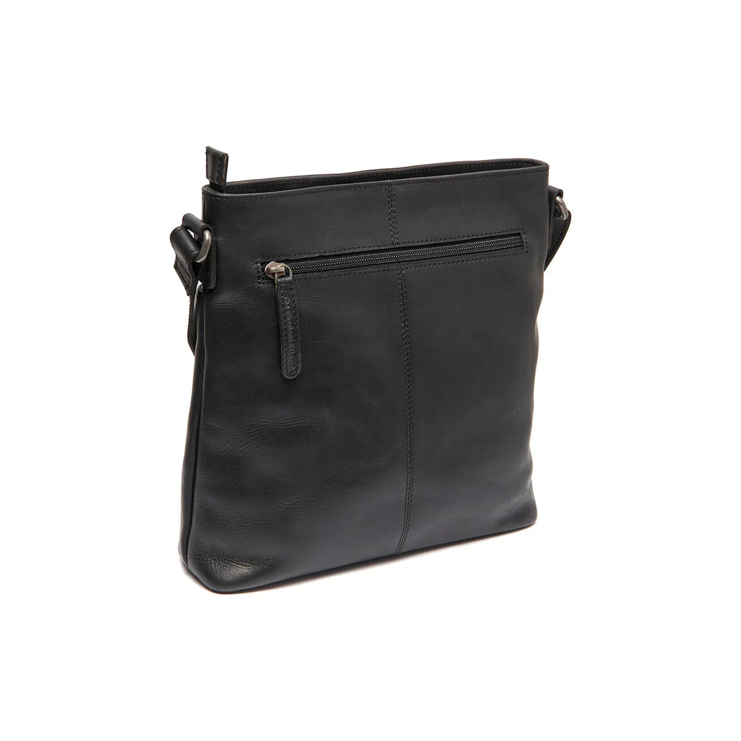 Achterkant van The Chesterfield Lunton crossover tas in het zwart #kleur_zwart