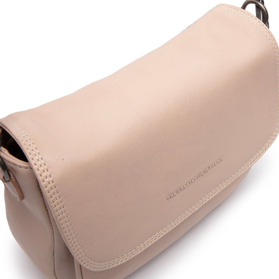 Bovenkant van The Chesterfield Miloa Leren crossover Beige #kleur_beige