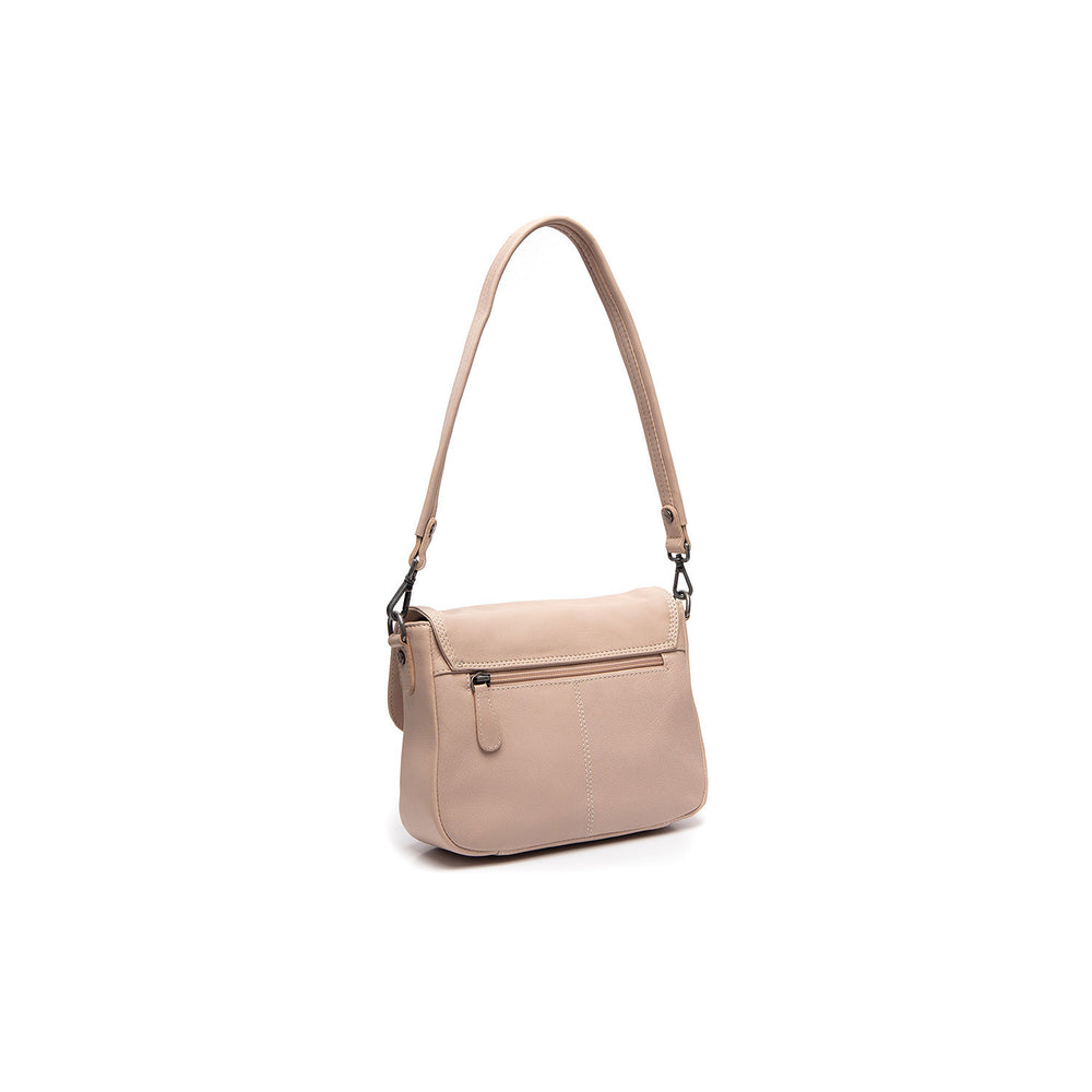 Achterkant van The Chesterfield Miloa Leren crossover Beige #kleur_beige