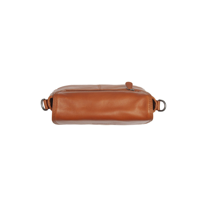 Bovenkant van The Chesterfield Miloa Leren crossover cognac #kleur_cognac