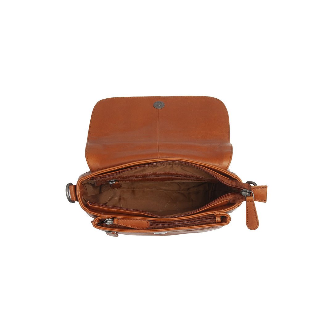 Binnenkant van The Chesterfield Miloa Leren crossover cognac #kleur_cognac
