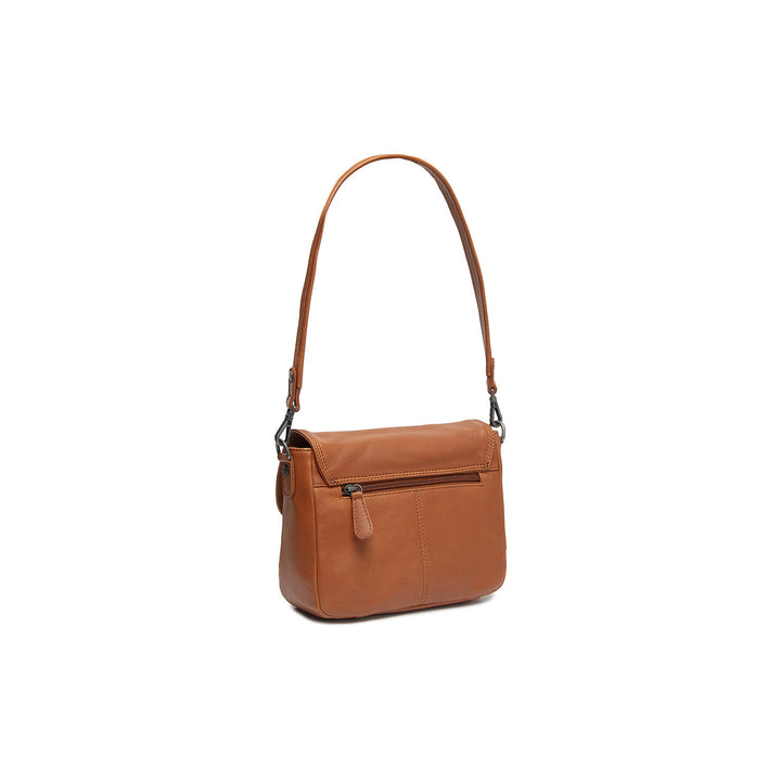 Achterkant van The Chesterfield Miloa Leren crossover cognac #kleur_cognac