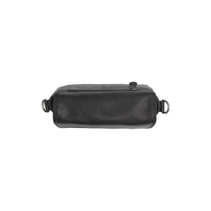 Bovenkant van The Chesterfield Miloa Leren crossover zwart #kleur_zwart