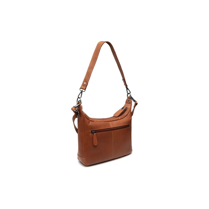 Achterkant van The Chesterfield Mirave schoudertas cognac #kleur_cognac