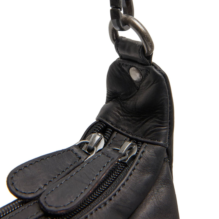 Details van het leer #kleur_zwart