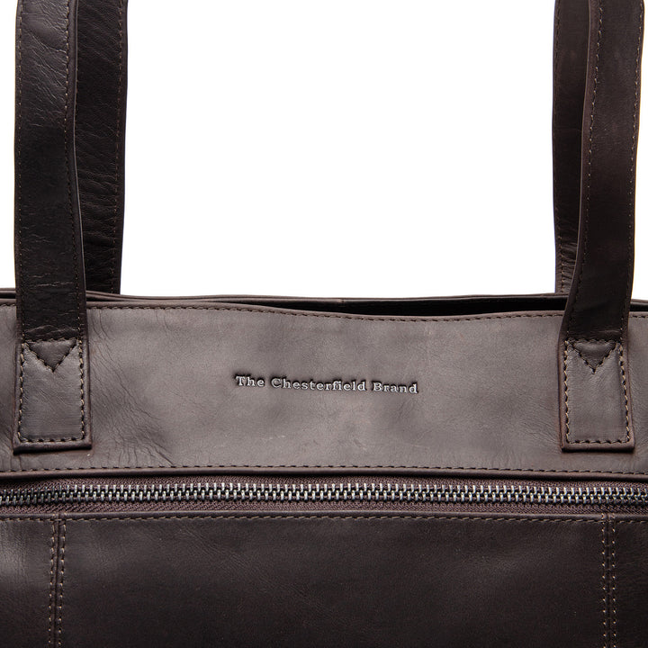 Details van het leer #kleur_donkerbruin