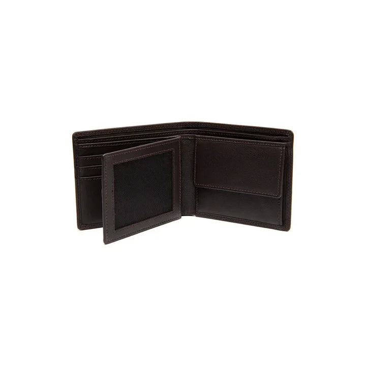 Binnenkant van the Chesterfield stephens leren portemonnee in het donkerbruin #kleur_donkerbruin