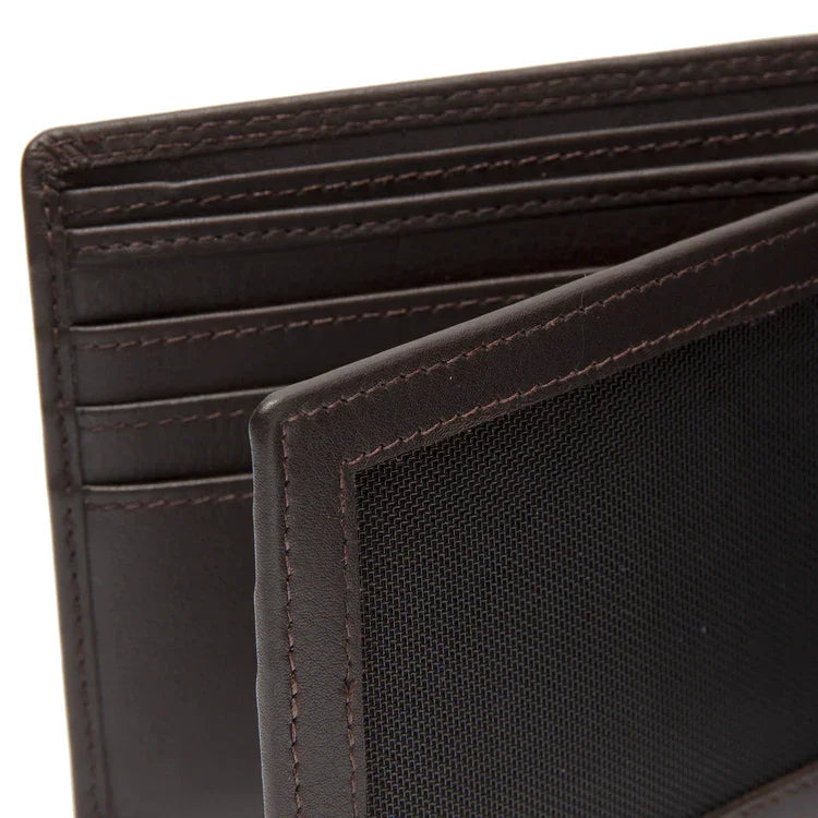 Binnenkant van the Chesterfield stephens leren portemonnee in het donkerbruin #kleur_donkerbruin