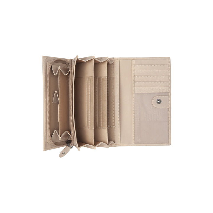 Binnenkant van The Chesterfield Valetta dames portemonnee beige #kleur_beige