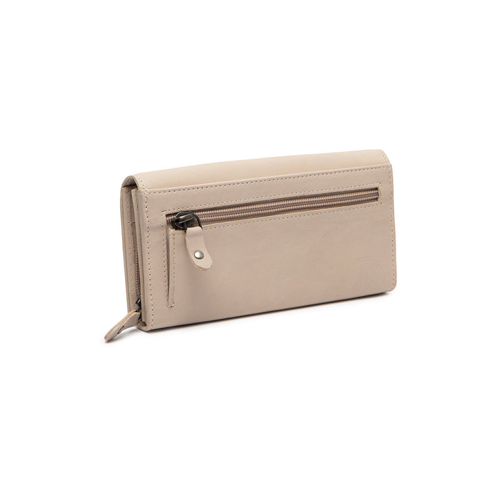 Achterkant van The Chesterfield Valetta dames portemonnee beige #kleur_beige