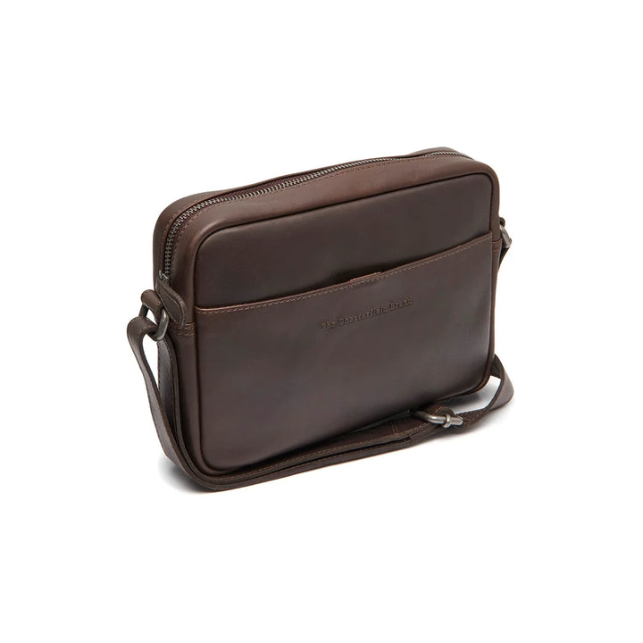 Voorkant van The Chesterfield Westmere crossbodytas in het donkerbruin #kleur_donkerbruin