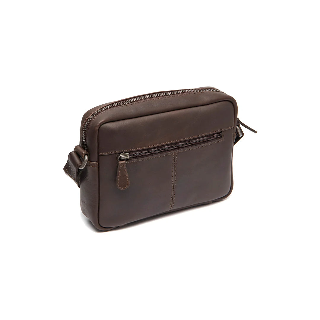 Achterkant van The Chesterfield Westmere crossbodytas in het donkerbruin #kleur_donkerbruin