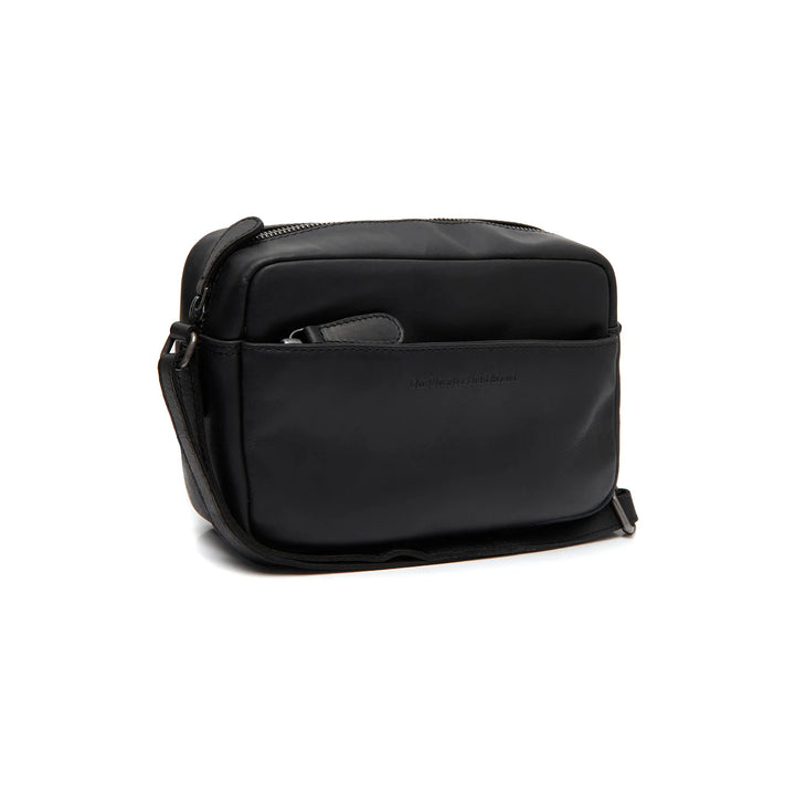 Voorkant van The Chesterfield Arona leren crossbody tas zwart #kleur_zwart