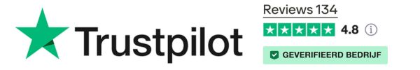 Trustpilot logo + aantal reviews