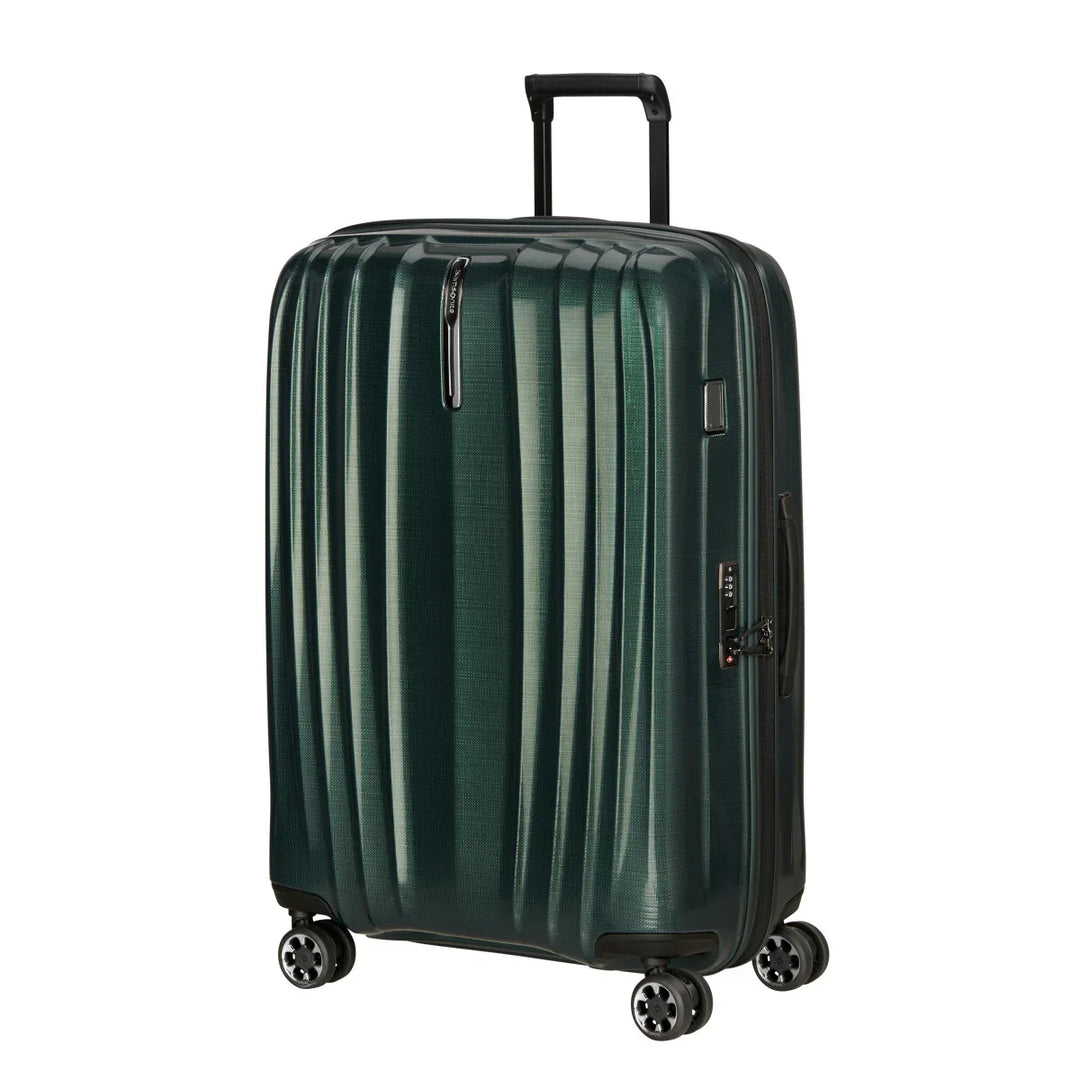 Voorzijde van de Samsonite NEXIS handbagage koffer deep Forest #kleur_deep-forest