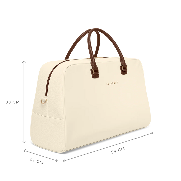 Voorzijde van de SUITSUIT Weekender uit de Serenity collectie Whisper-white #kleur_whisper-white