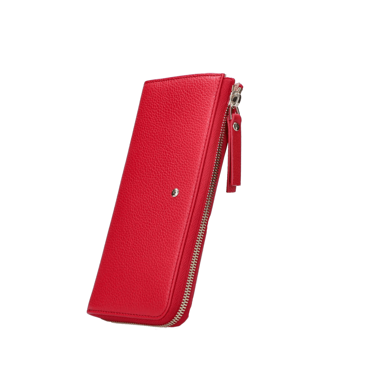 Voorzijde Fmme grote leren portemonnee rood #kleur_rood