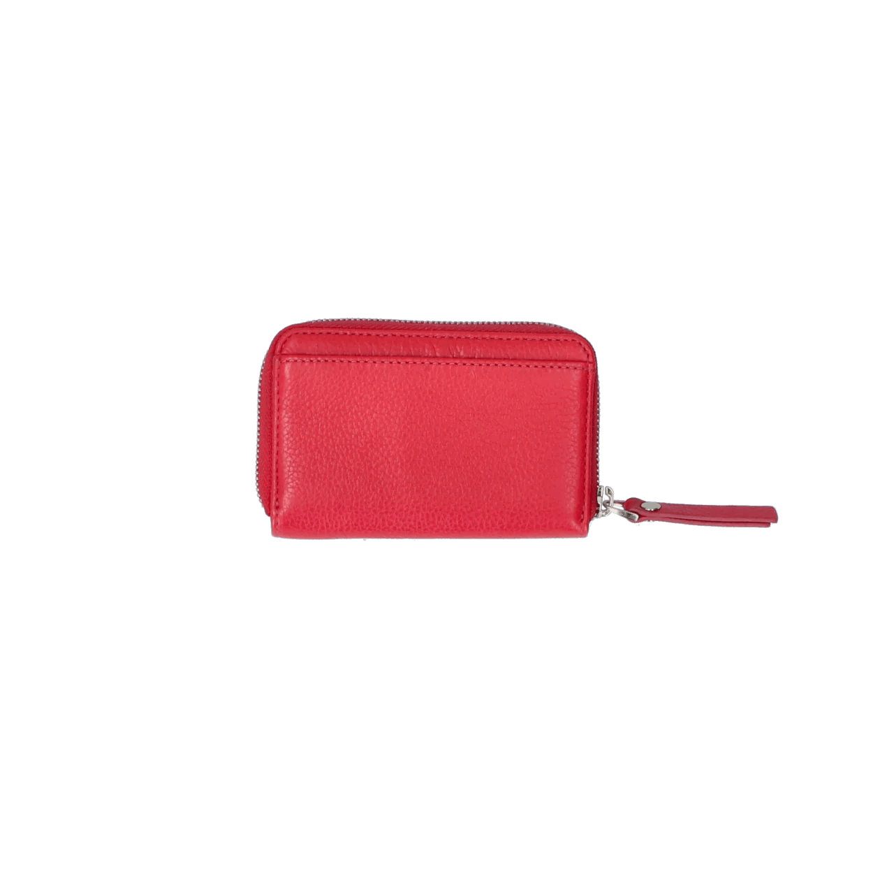 Achterkant Fmme kleine leren portemonnee rood #kleur_rood