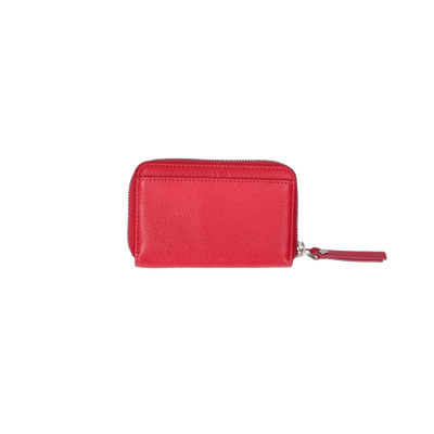 Achterkant Fmme kleine leren portemonnee rood #kleur_rood