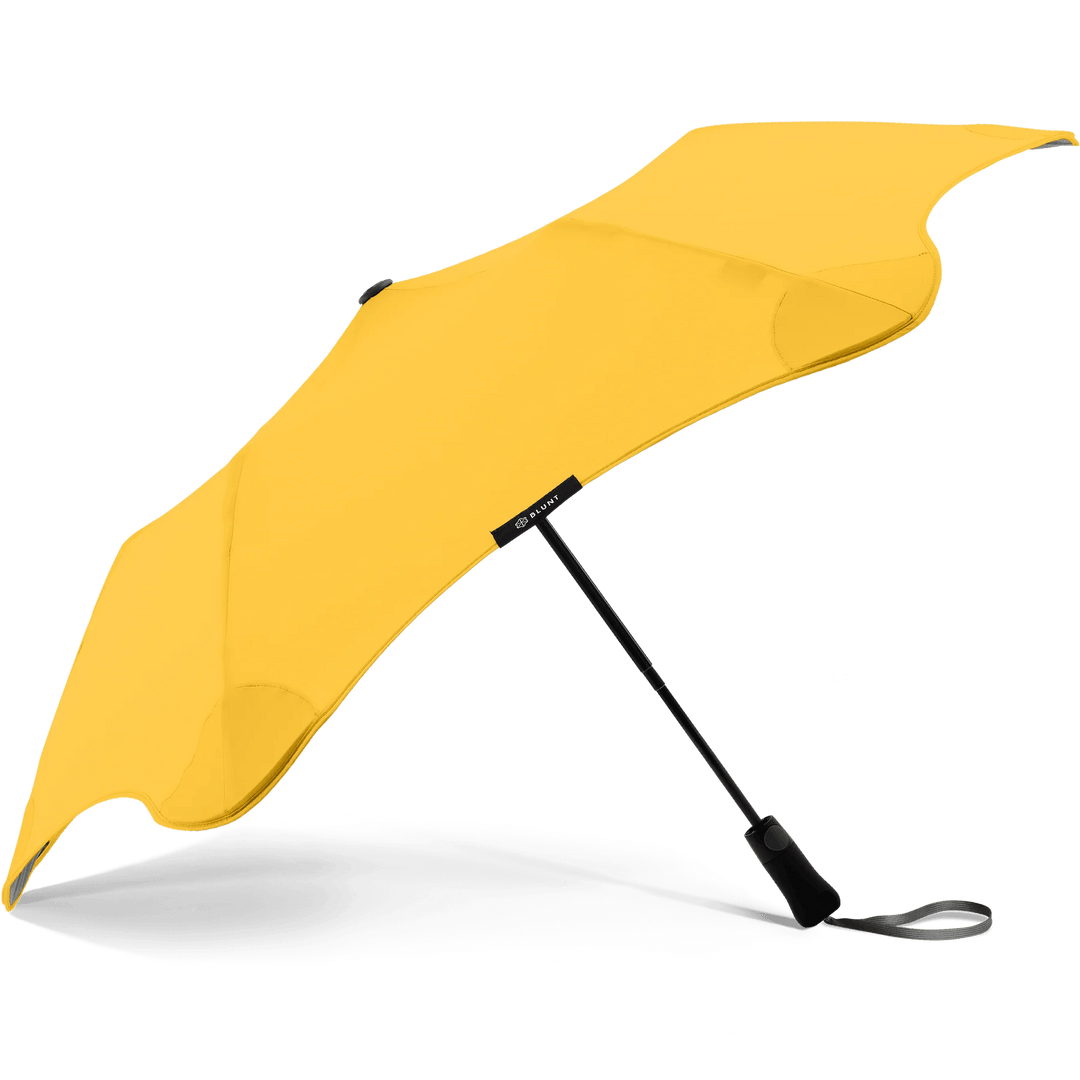Voorkant Blunt Metro opvouwbare paraplu in het geel #kleur_geel