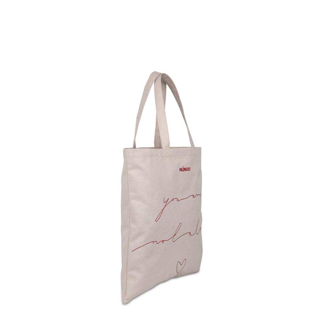 Voorzijde Nunoo canvas shopper wit #kleur_wit