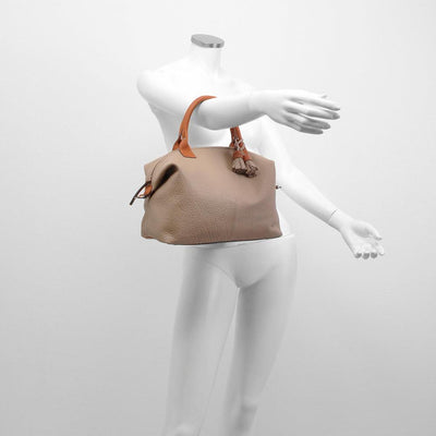 Op model Berba 101 Leren Handtas #kleur_taupe
