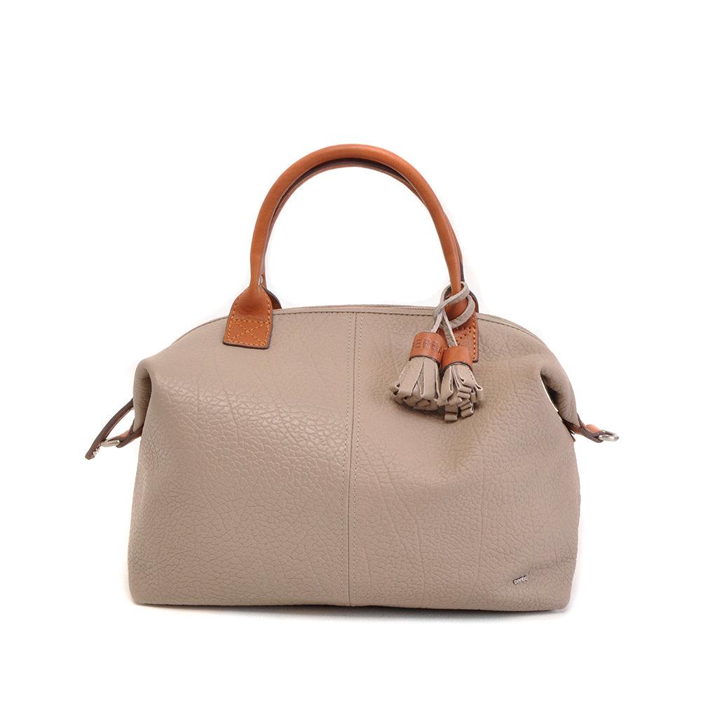 Voorkant Berba 101 Leren Handtas Taupe #kleur_taupe