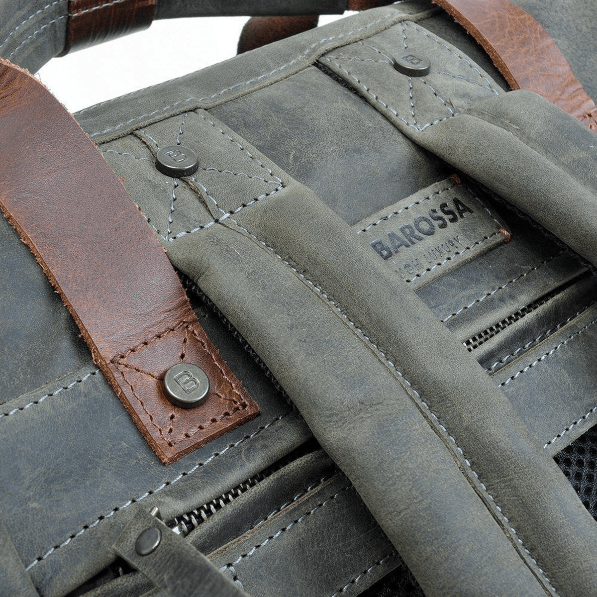 Details van het leer #kleur_donker-groen