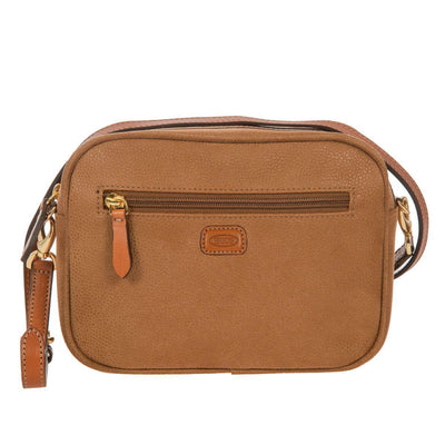 Voorkant Bric's Life schoudertas camel #kleur_camel