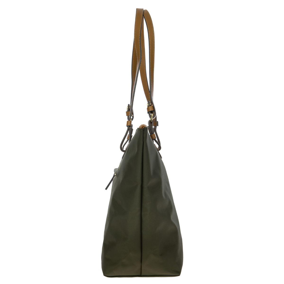 Zijkant brics x-bag medium olijf #kleur_olijf