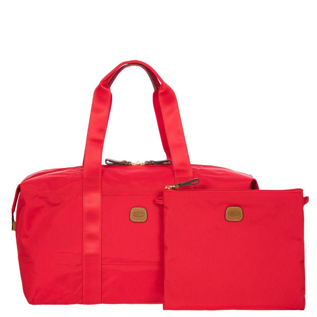 Voorkant met kleine tas Brics kleine weekendtas rood #kleur_rood