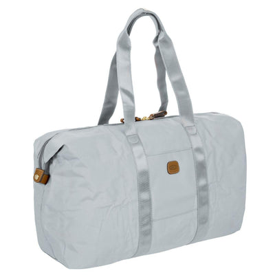Zijkant Brics kleine weekendtas grijs #kleur_grijs