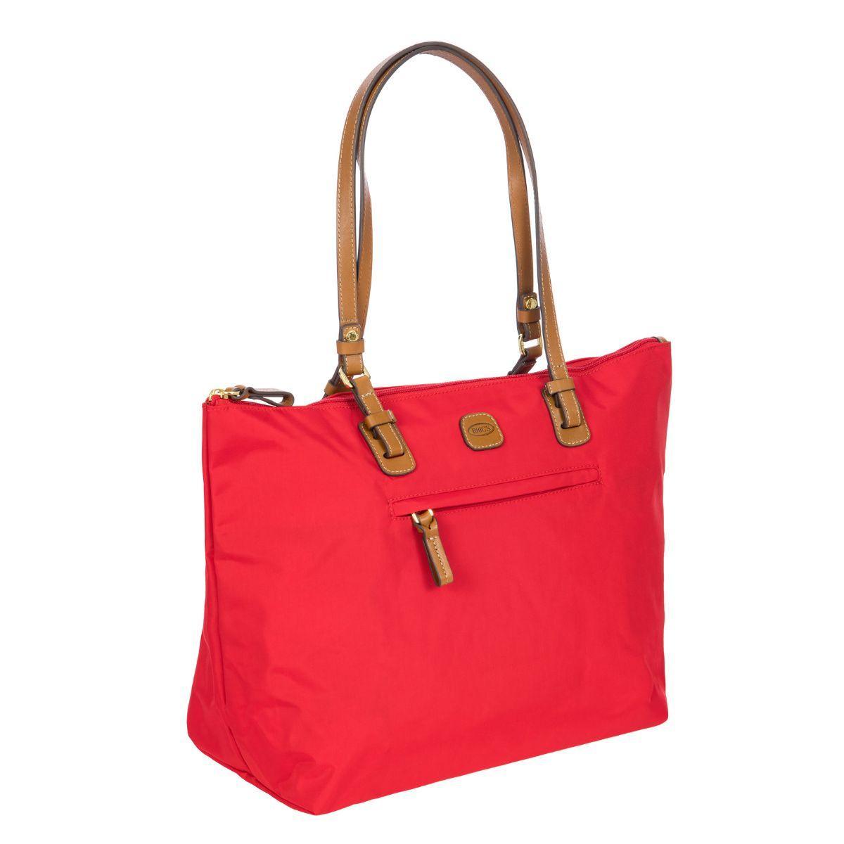 Zijkant Brics x-bag grote shopper rood #kleur_rood