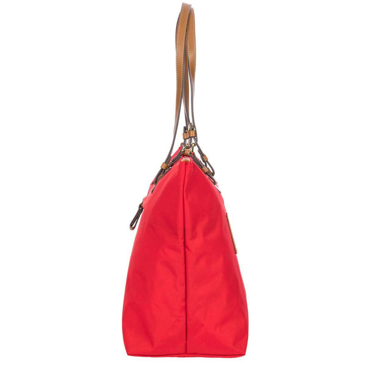 Zijkant Brics x-bag grote shopper rood #kleur_rood