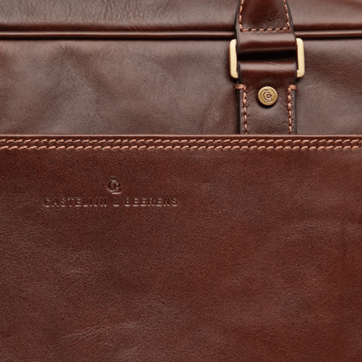 Castelijn & Beerens - Verona - Werktass 15.6" - Gielen Lederwaren #kleur_donker-bruin